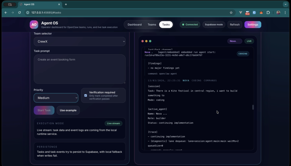 AgentOS — Multi-Agent Orchestration Platform Built on OpenClaw screenshot